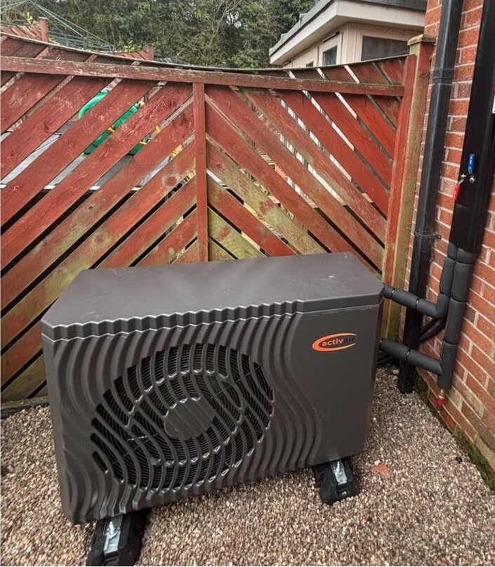 Completed Activair heat pump installation by Infinity Heat Pumps