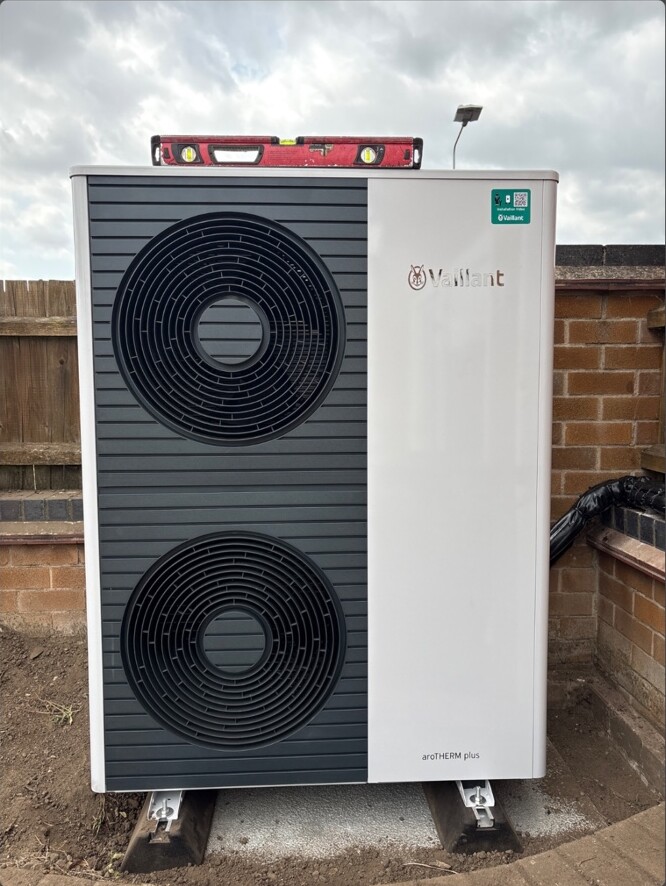 Vaillant aroTHERM heat pump installation